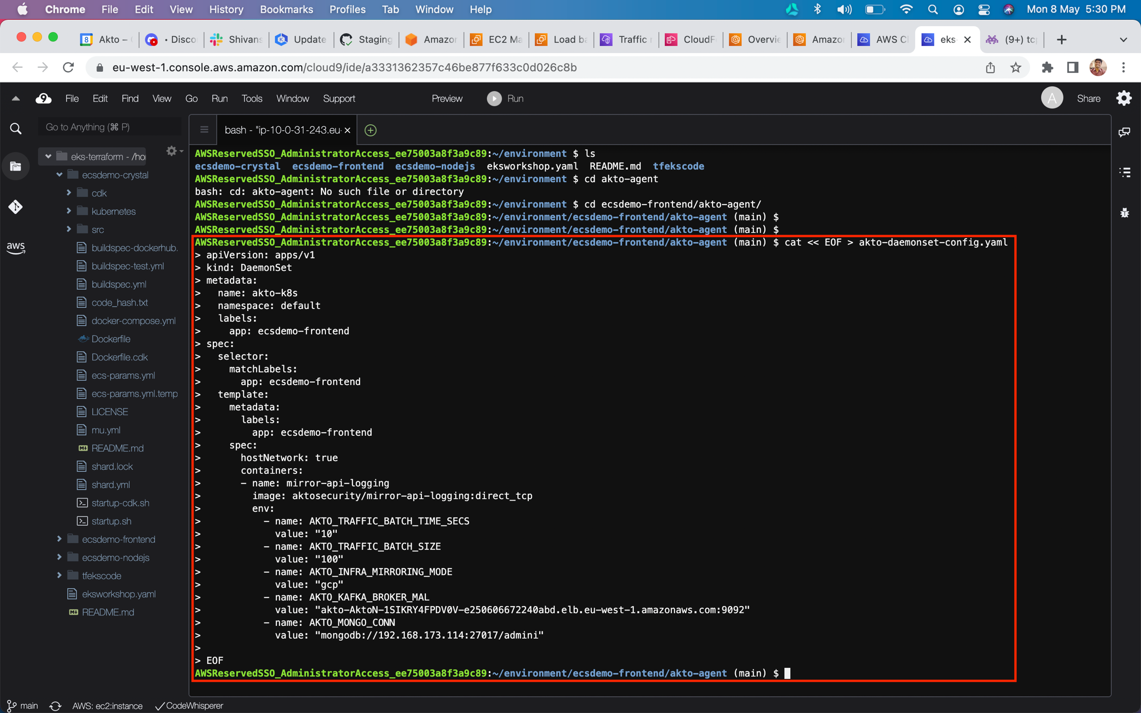 Create Akto daemonset config yaml